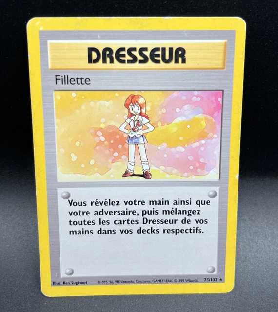 CARTE POKÉMON FILLETTE 75/102 EDITION 2 ED2 Set de Base VF FR français