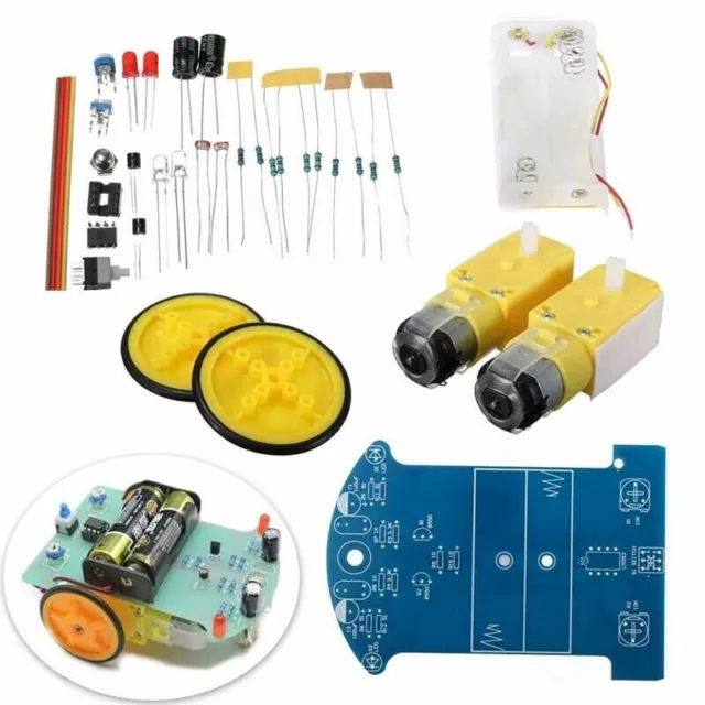 2WD Chassis Kit Smart Tracking DIY Reduktion Motor Praktisch Langlebig