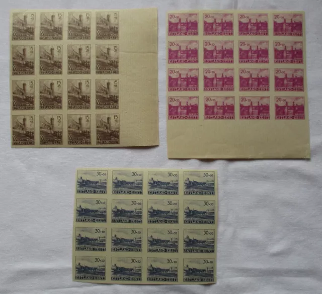 Deutsche Besetzung Estland 1941 Mi 4-6 Bogenteile postfrisch ** (135358)