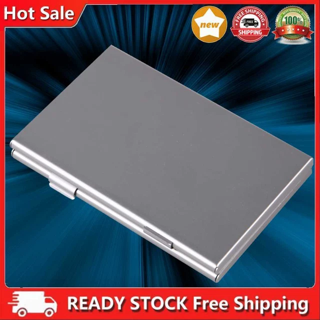 Estuche de almacenamiento para tarjetas de memoria caja de almacenamiento portátil aluminio para tarjetas SD/SDHC/MMC