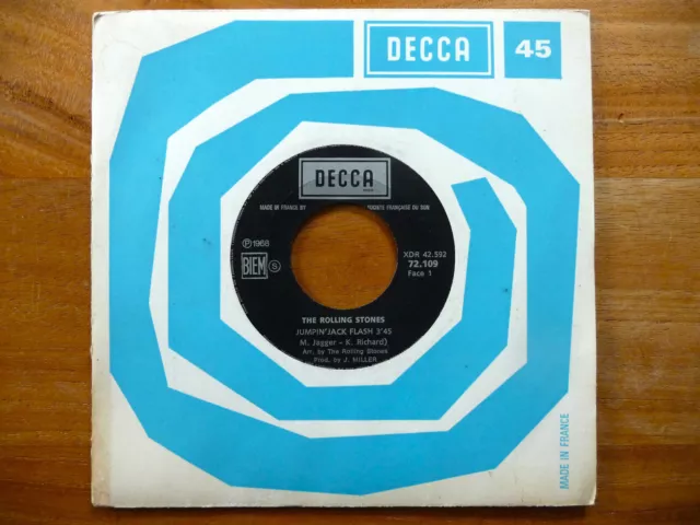 THE ROLLING STONES Jumpin' Jack Flash + 1 (SP juke-box) - Decca 72.109 / F 1968