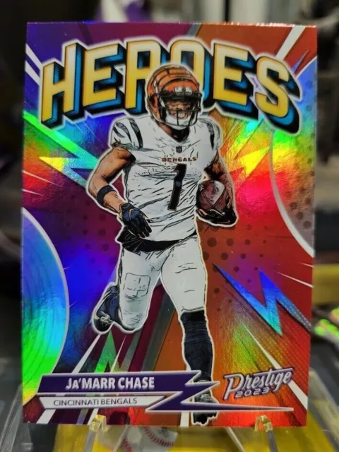 2023 Panini Prestige Ja'Marr Chase #H-7 HEROES Foil Insert Cincinnati BENGALS SP