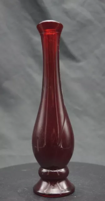 Vintage 1970s Avon Ruby Red Bud Vase