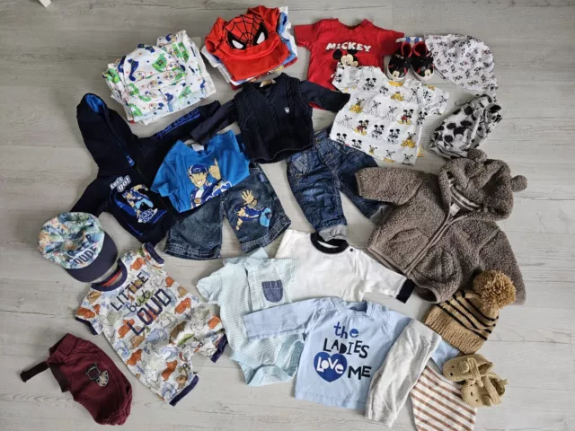 Baby Boy Clothes Bundle Size 0-3 Months / Jeans / Shoes / Mickey Mouse
