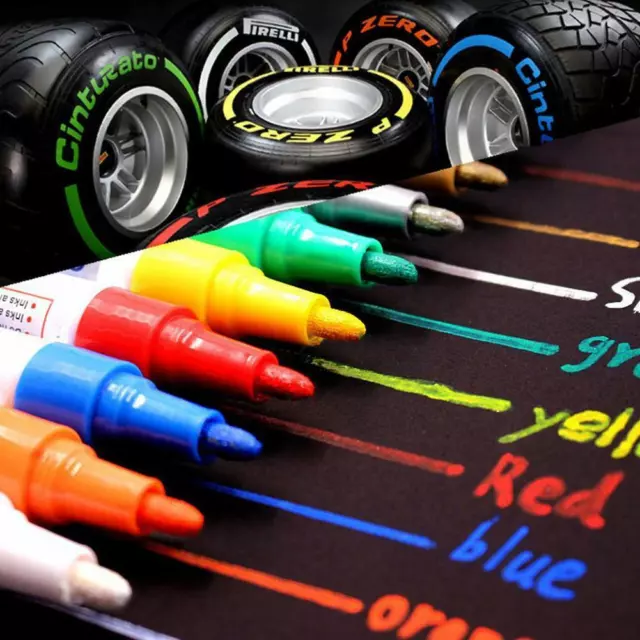 1x Paint Pen Marker Many Colours For Car Tyre Metal Glass Rubber Permanent PensN