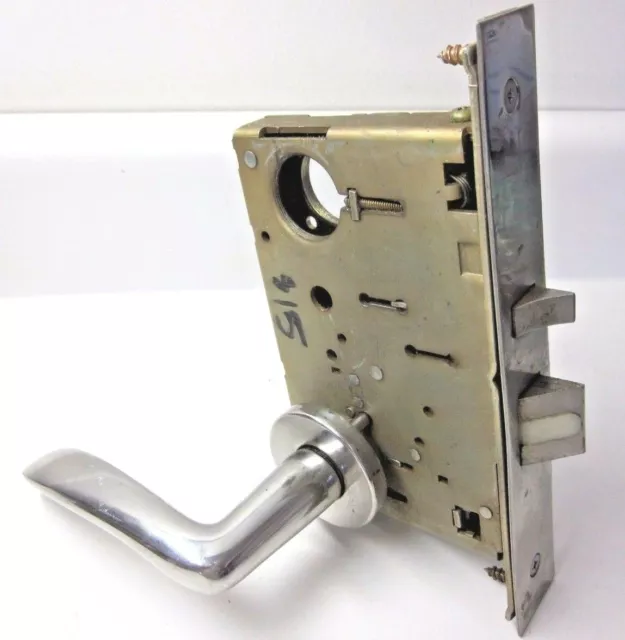 Sargent 1960s Mortise Door Lock Security Exit Only Left Hand Lever Set Vtg MCM