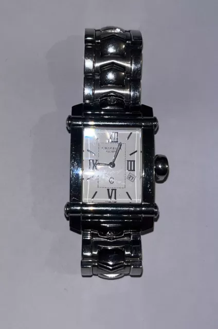 Vintage CHARRIOL  CCSTRH Columbus Stainless Steel Quartz mens W White Face.