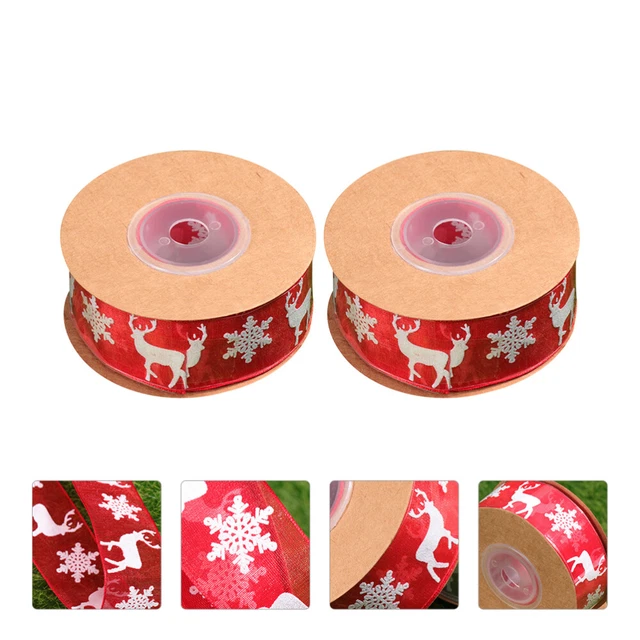 2 Pcs Snowflake Deer Ribbon Christmas Sheer Chrismas Gifts Hair