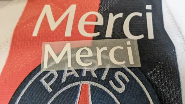 Patch MERCI Ligue des champions PSG OL Maillot porté Mbappé Neymar