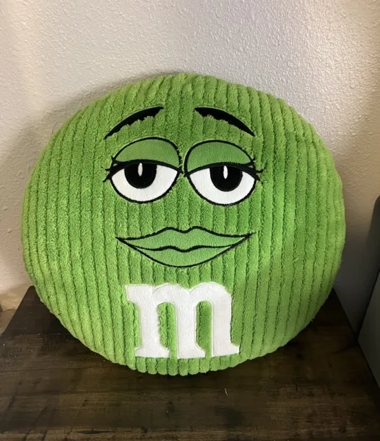 16’’ Green M&M's World Plush Cushion Pillow Mars Chocolate Soft Toy.