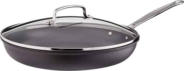 Cuisinart 12-Inch Skillet, Nonstick-Hard-Anodized with Glass Cover, 622-30G - US