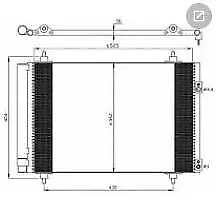 Condensatore Radiatore Aria Condizionata Per Citroen C4 2.0I 04-