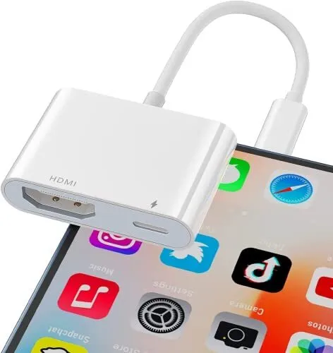 Apple MFi Certified Lightning to HDMI Adapter for iPhone iPad iPod Digital AV...