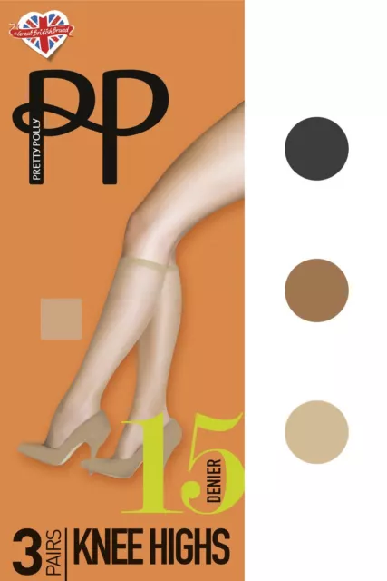 Pretty Polly 3 Pack Everyday 15 Denier Knee Highs