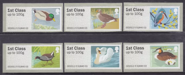 2011 GB Post & Go Birds Of Britain 3 (3rd Series) SG FS16 Set Of 6 MNH Stamps