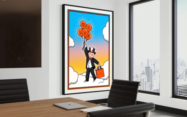 monopoly man print Alec Monopoly Inspired Art, Modern Art, Wall Art, Home Decor