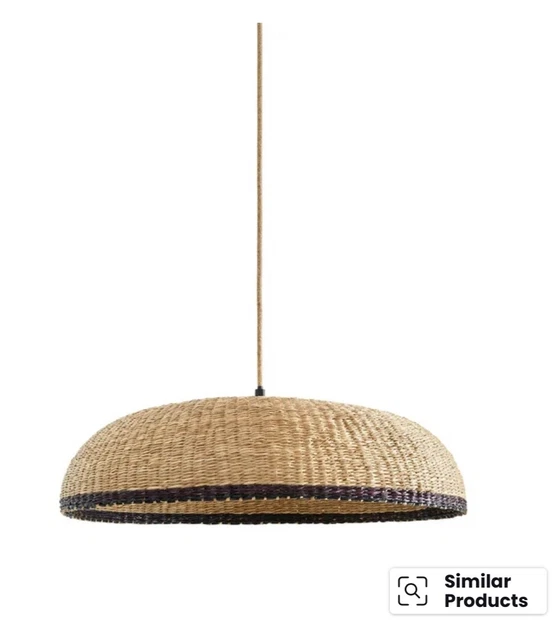 RRP £99 Erba Tessuta Luce Soffitto Jutlo Erba Tessuta 60 cm Dia La Redoute