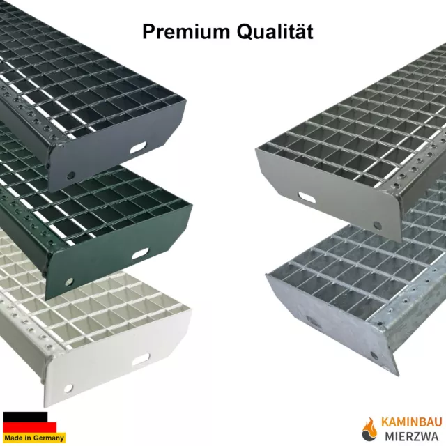 Escaleras escalones rejilla metal escalera galvanizada al fuego 600-1400 mm selección de color