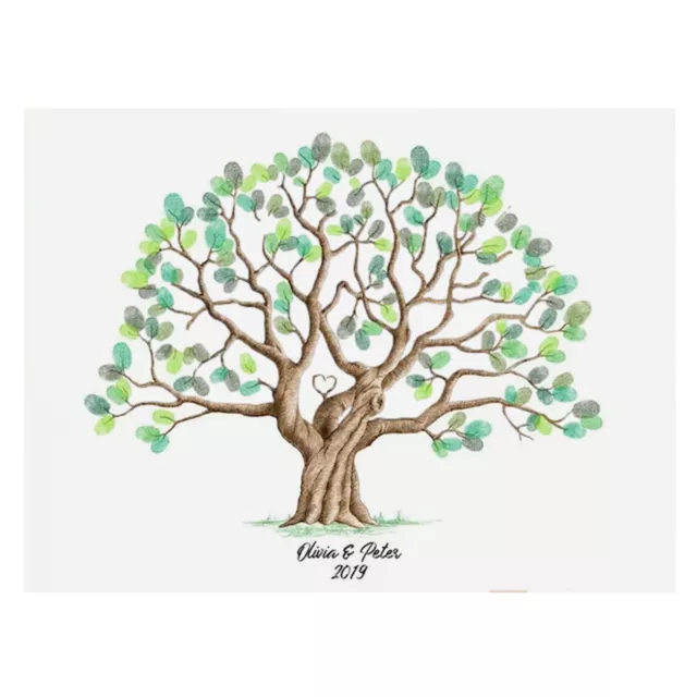 2 Fingerprint Tree Canvas Alternative Canvas Wedding Guest Book Fingerprint Tree