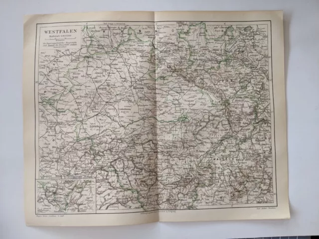 1897 Map  of Tyrol aka Trentino antique print Austria Italy