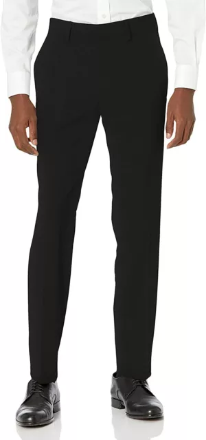 Kenneth Cole REACTION Men's 4-Way Stretch Solid Gab Slim Fit Dress Pant