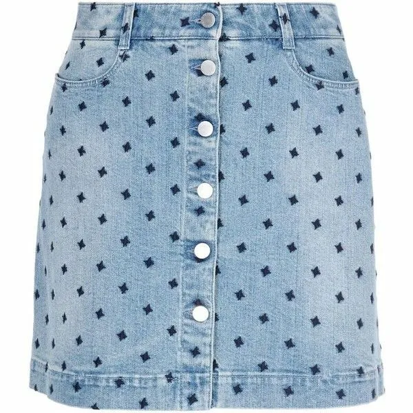 Stella McCartney Blue Embroidered Denim Skirt - Choice of Sizes 36 - 46 (IT)