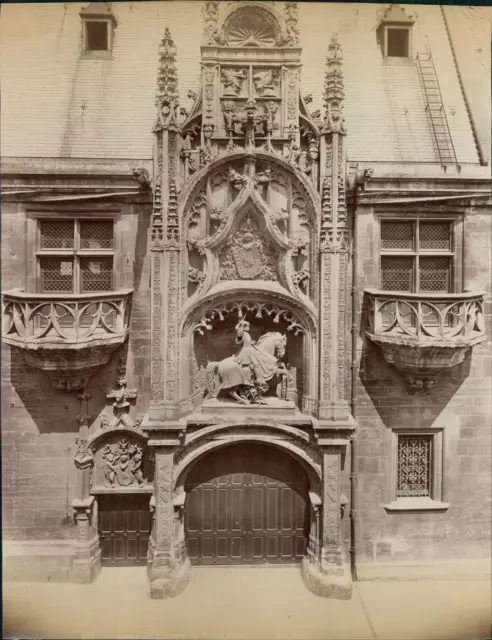 ND, France, Nancy. Porterie du Palais Ducal  Vintage albumen print.  Tirage al