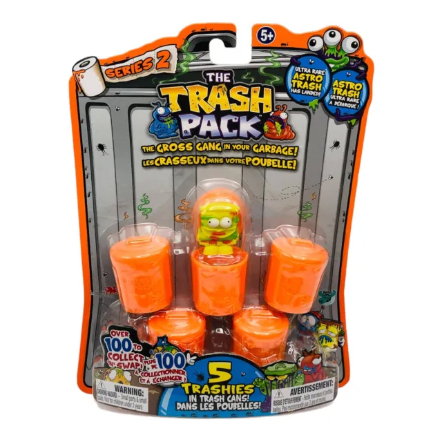 The Trash Pack Series 2 Gross Gang Garbage 5 Trashies In Trash Cans NEW Sealed 3