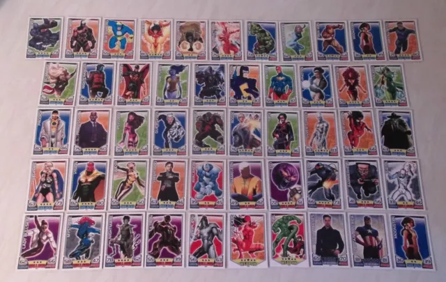 Marvel Universe Hero Attax 2011 51 Trading Cards Set Topps - All numbers listed