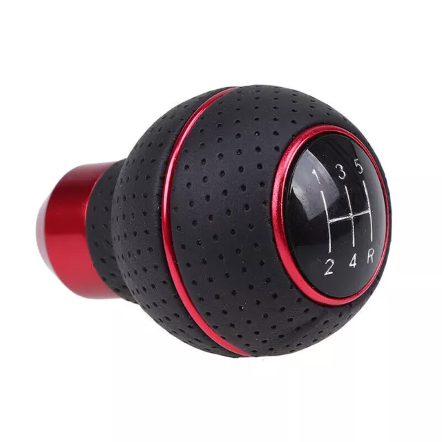 Red Leather Car Automatic Manual Gear Shift Knob Shifter Lever Cover Universal 1