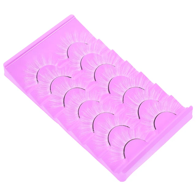 7 pares de pestañas postizas blancas aspecto natural pestañas postizas blancas para