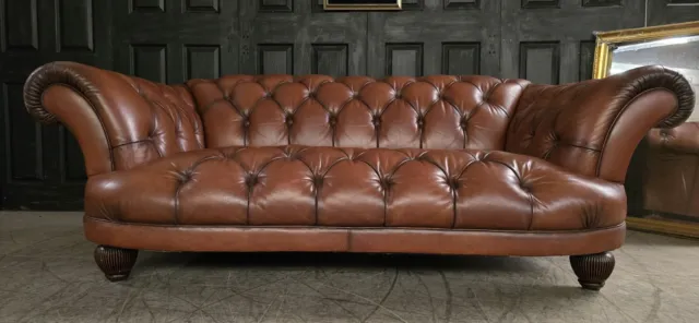 Superb Tetrad Oskar Chesterfield Midi 3 Seater Leather Sofa 🚛🇬🇧