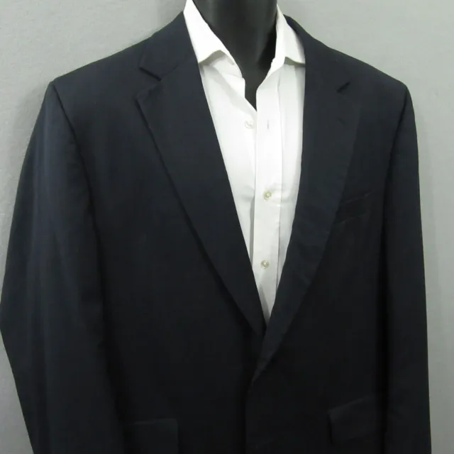 Jos. A. Bank Mens Sport Coat Size 42 L Navy Blue 100% Wool Single Vent