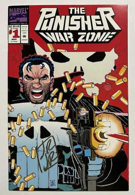 The Punisher War Zone Signed by John Romita Jr Issue 1 Marvel Comic Book NM 1993