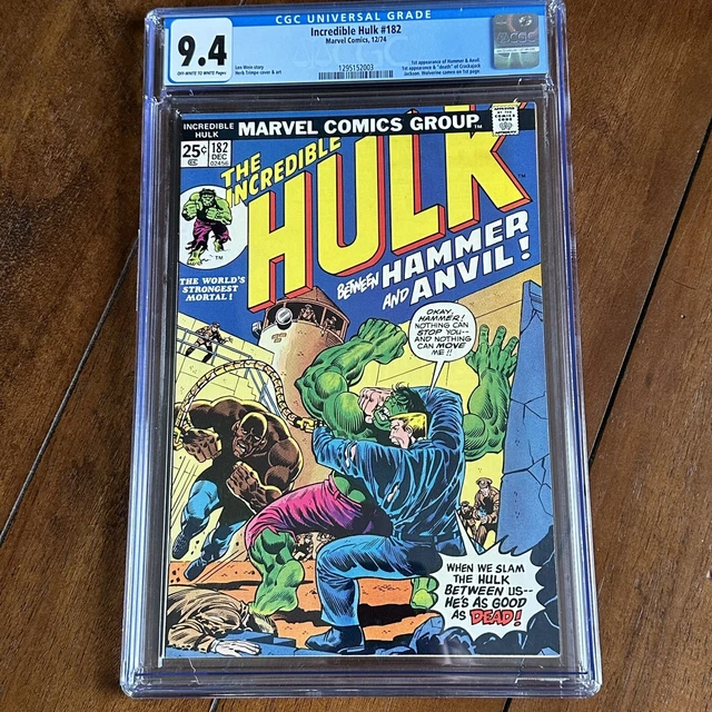 Incredible Hulk #182 (1974) - 2nd Wolverine Cameo! - CGC 9.4!