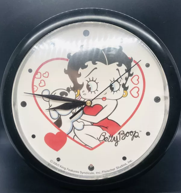 Vintage 2000 Fleisher Studios Betty Boop Wall Clock 10'' By Vandor Original D1