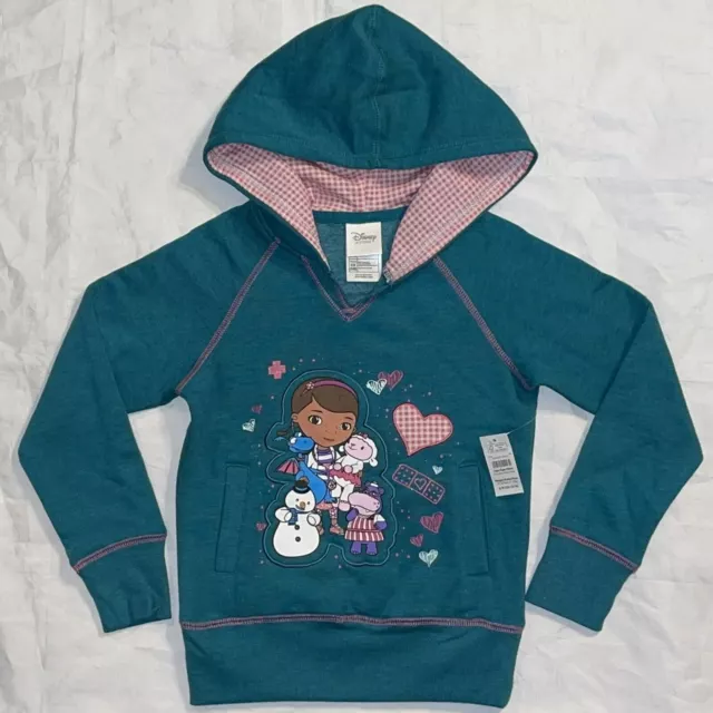 DOC MCSTUFFINS SHIRT HOODIE SWEATSHIRT DISNEY STORE EXC. GIRLS size M MEDIUM 7/8 2