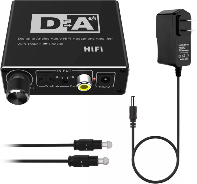 192kHz Digital to Analog Audio Converter DAC Digital SPDIF Coaxial Toslink