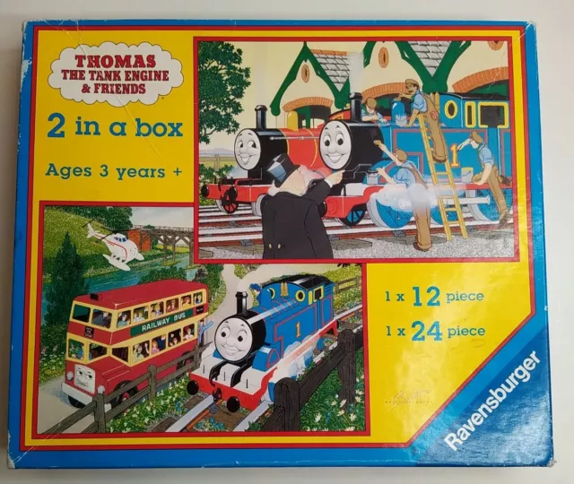 Rare 1996 Ravensburger Thomas the tank engine & Friends 2in1  jigsaw ref:10300