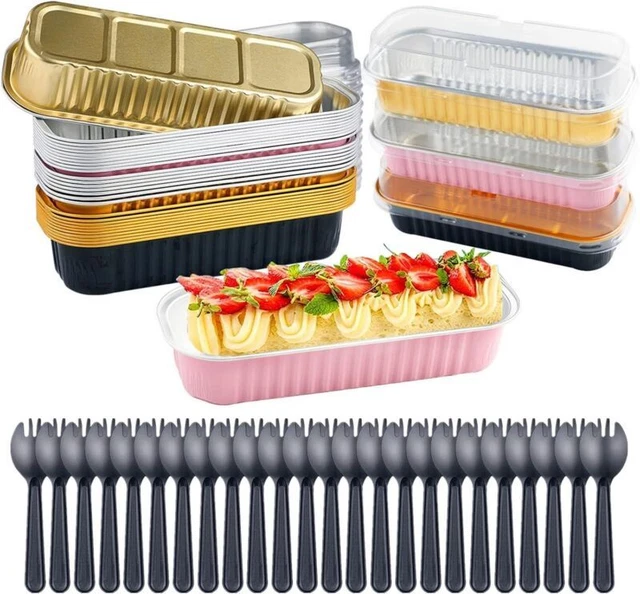 Juego de 90 piezas/30 mini panes Jogoico con tapas y cucharas, 200 ml de aluminio...