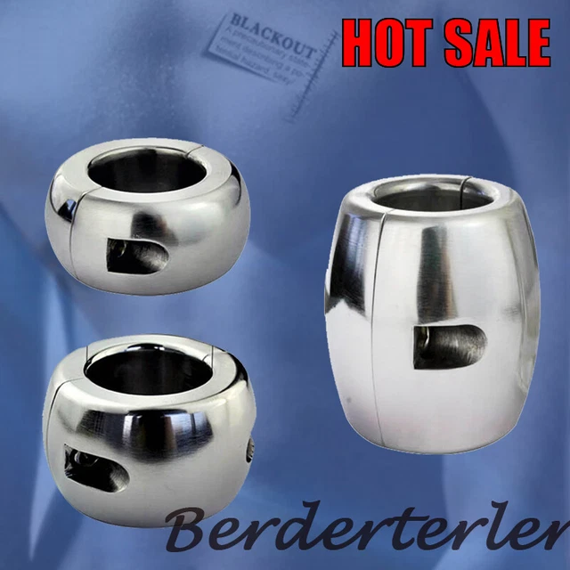 STAINLESS STEEL BALL Stretcher Testicles Metal Lock Ring Men Scrotum