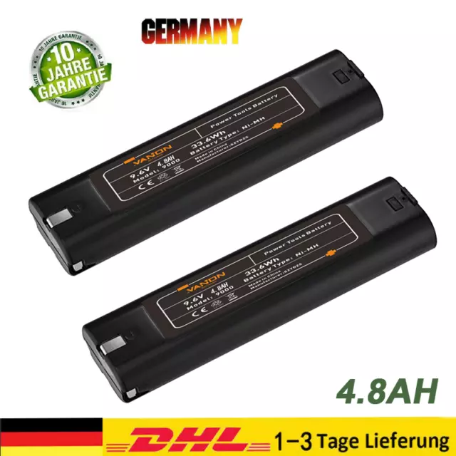 2x AKKU Für MAKITA 9000 9,6 V 4,8AH 9001 9002 6095D 6096D 6891D 903D DA391