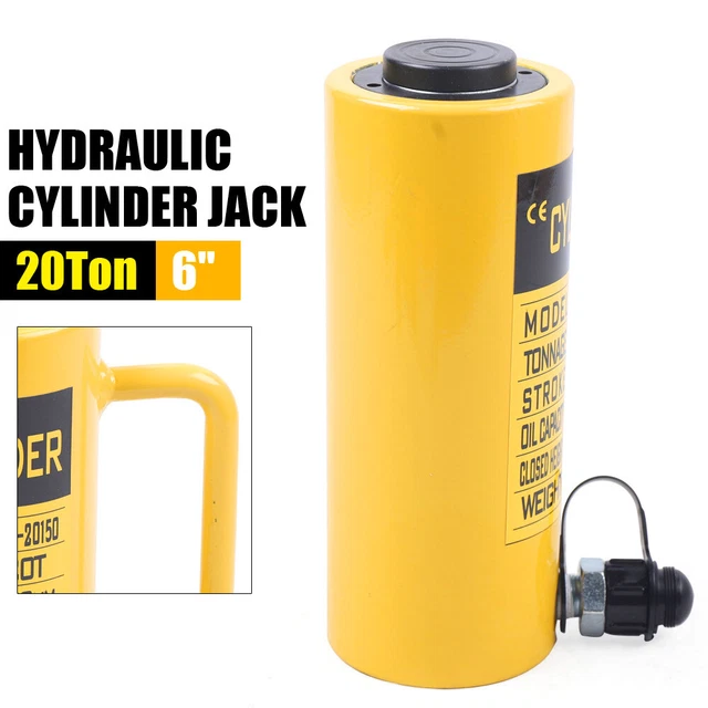 20 TON HYDRAULIC Cylinder Jack Single Acting 6 in 150mm Stroke Solid