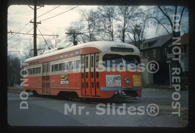 Duplicate Slide Streetcar /Tram  St. Louis Public Service PCC 1651 Action