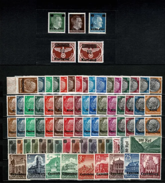 Kurland 1-4 A,B - tadellos postfrisch - gepr. BPP - weitere Gebiete - Mi. 425 €