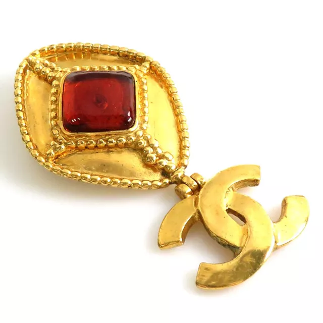 Vintage Chanel Gold Plated CC Lava Brooch – Madison Avenue Couture