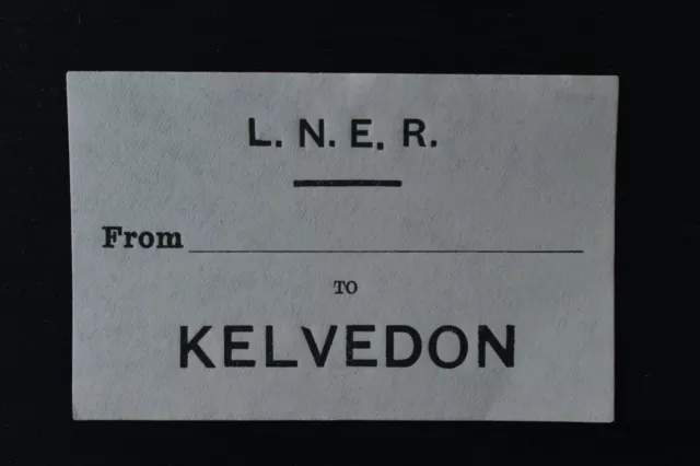 LNER Railway Luggage Label KELVEDON (RefLAs6)