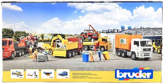 BRUDER BRU Camion de dépannage Man avec portique et Jeep pas cher BRUDER BRU Camion de dépannage Man avec portique et Jeep pas cher