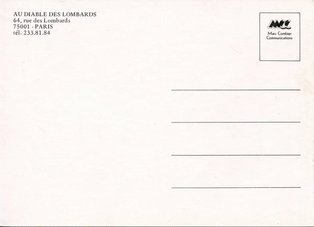 Cpsm / Postcard / Au Diable Des Lombards / Paris 2