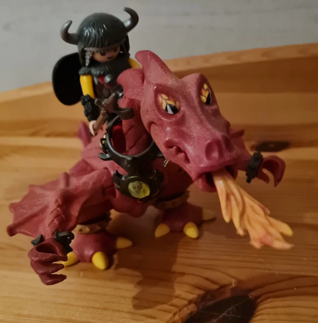 Playmobil 3327 roter Drache mit Drachen Reiter